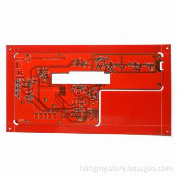 Double-sided PCB with FR-4 Material, 35um Copper Thickness and Red Solder Mask